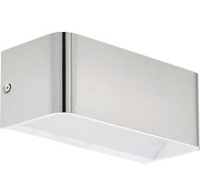 Rektangulär vägglampa i rostfritt stål