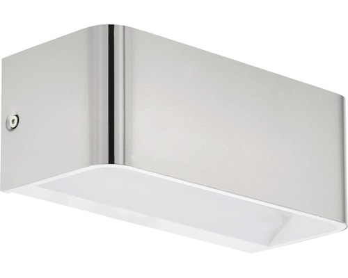 Rektangulär vägglampa i rostfritt stål