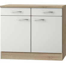 Underskåp med två dörrar och två lådor
