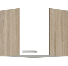 Hörnskåp med två dörrar och handtag
