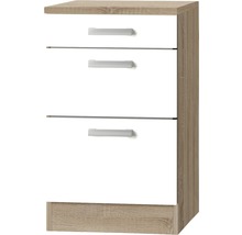 Sängbord med tre lådor