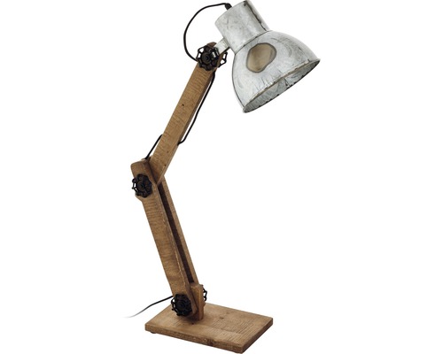 Bordslampa EGLO Frizington E27 trä/zink 530x230x640mm