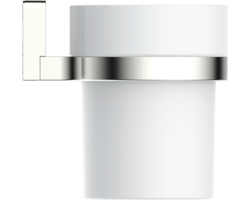 Vägghållare för tandborstmugg av metall och keramik