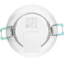 Baksida av LED-downlight med teknisk data, fjädrar och IP65 skyddsklass