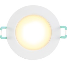 Rund LED-spotlight med fjäderklämmor