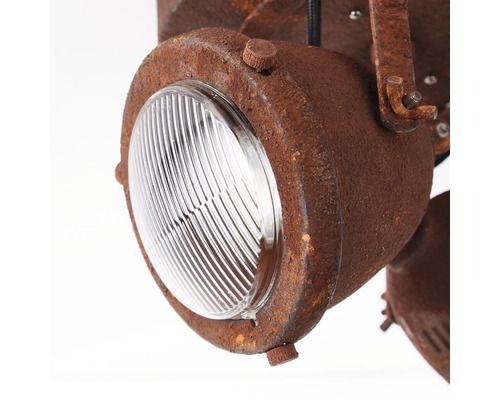 Rostfärgad strålkastarlampa med transparent glas