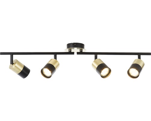 Taklampa med fyra spotlights, metallelement