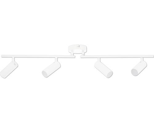 Vit taklampa med fyra spotlights