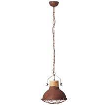 Pendellampa med kedja och lampskärm av metall