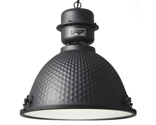 Svart hänglampa med sexkantig struktur för inomhusbruk