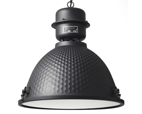 Svart hänglampa med strukturerad yta