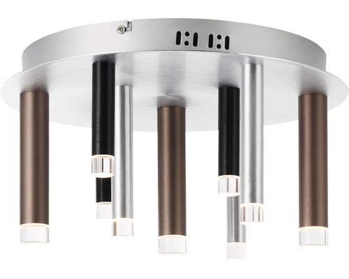 Taklampa med cylindriska element i olika färger