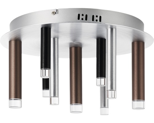 Taklampa med cylindriska element i olika färger