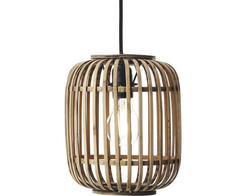 Hänglampa av bambu med glödlampa