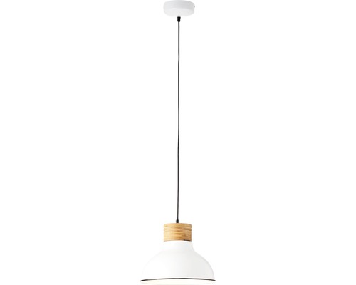 Pendellampa med träapplikation