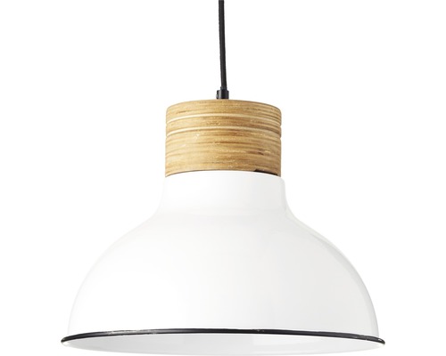 Pendellampa av metall och trä