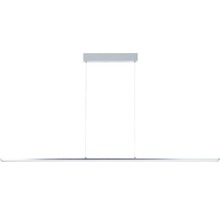 Silverfärgad LED-pendellampa med rak, linjär design