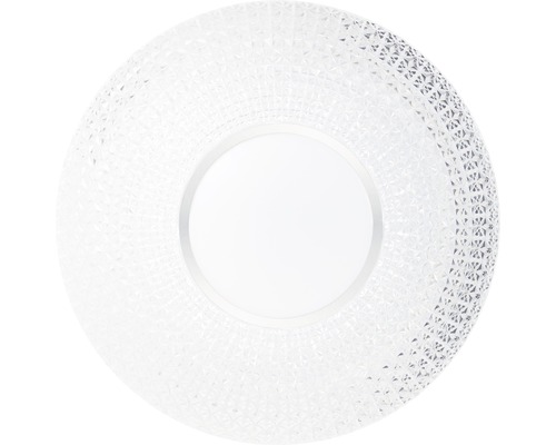 Vit rund taklampa med mönster