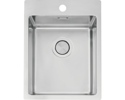 Diskho STALA Lagom-T34 med blandarområde rostfritt stål slät 390x505 mm 8015597 Enkel diskho i rostfritt stål