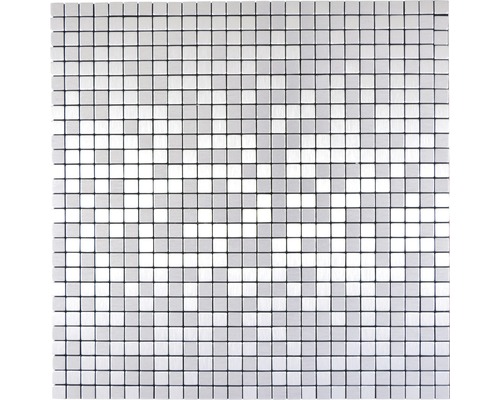 Mosaik metall självhäftande SAM 4AL5S silver matt 29x29 cm Mosaikplatta med kvadratiska stenar