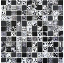 Mosaik XCM JT03 Crystal mix 29,8x29,8 cm black