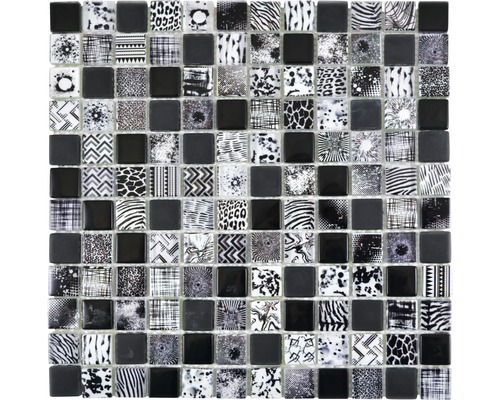 Mosaik XCM JT03 Crystal mix 29,8x29,8 cm black