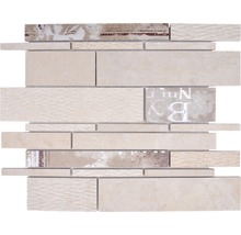 Mosaikplatta i beige med olika texturer