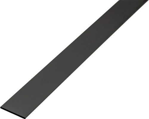 Plattstav ALBERTS aluminium svart eloxerad 15x2mm 1m-0