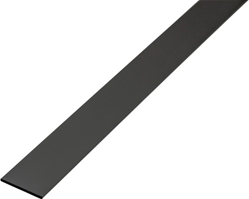 Plattstång ALBERTS aluminium matt svart 2000x20x2mm Svart plattstång i aluminium