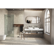Klinker Terrazzo Ceppo di Gre Pearl grå matt 60x60x0,9 cm