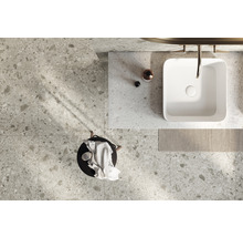 Klinker Terrazzo Ceppo di Gre Pearl grå matt 60x60x0,9 cm