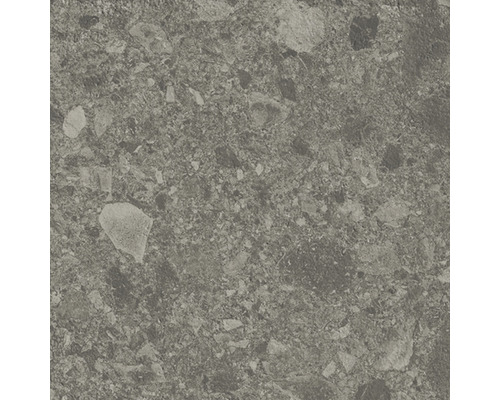 Grå golvplatta med stenimitation för inom- och utomhusbruk.
