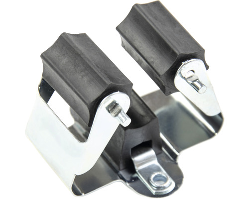 Verktygshållare av metall med gummiinsatser