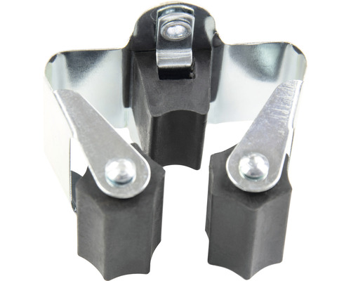 Verktygshållare i metall med tre gummihjul