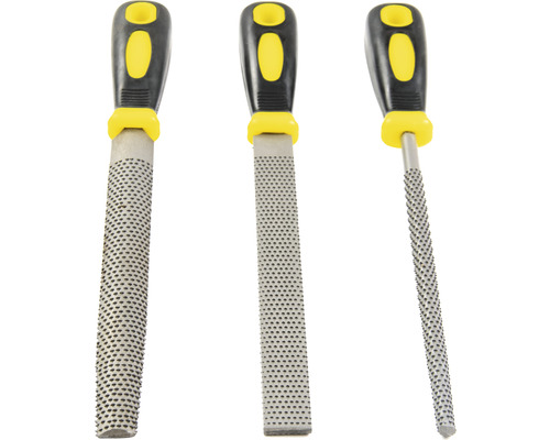 Set med tre raspar med handtag