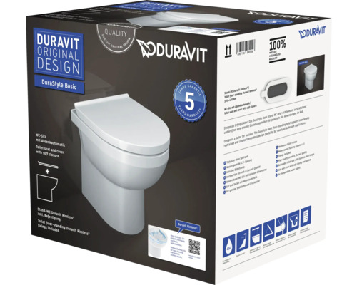 Duravit DuraStyle Basic stående toalettstol i kartong