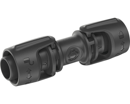 Svart slangkoppling av plast