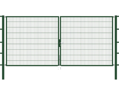 Dubbelgrind ALBERTS Flexo 400x180cm inkl. stolpar 8x8cm grön