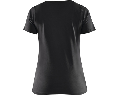 Svart dam T-shirt med korta ärmar