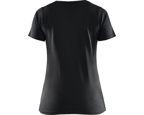 Svart dam T-shirt, bakifrån.