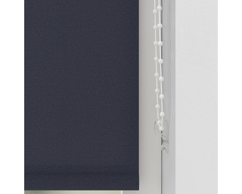 Mörkblå rullgardin med manöverkedja