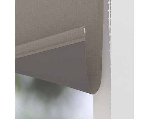 Rullgardin med tygstruktur och mörkläggningsbeläggning