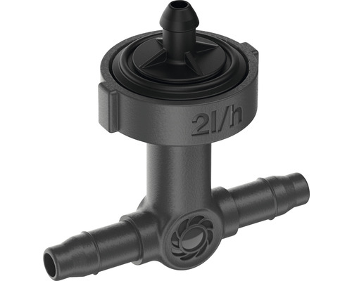 Droppbevattningsfördelare med flöde på 2 liter per timme