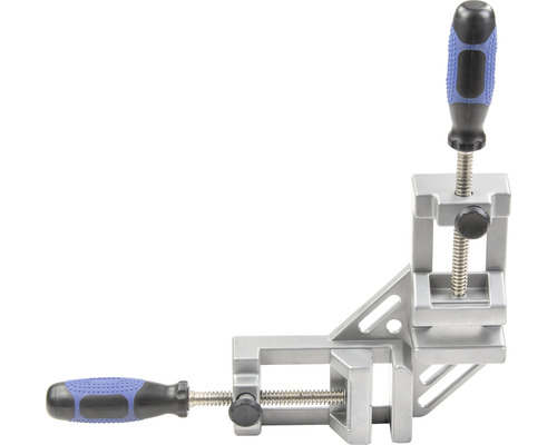 Vinkelklämma av metall med två skruvklämmor