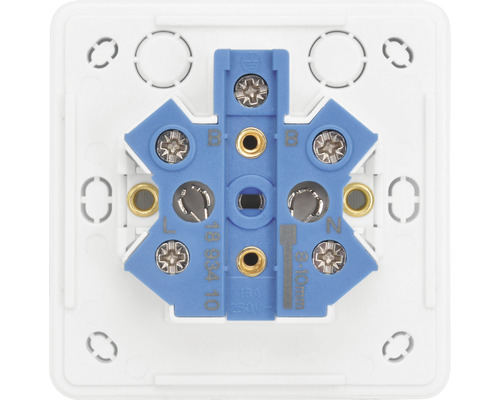 Baksida av ett eluttag med skruvplintar för elinstallation