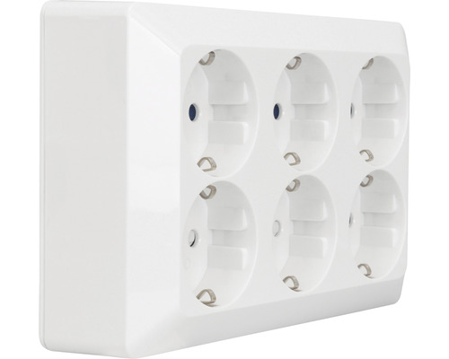 Grenuttag med sex uttag för inomhusbruk