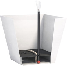 Inre vy av en blomlåda med bevattningssystem