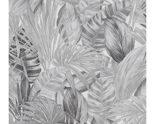 Tapet A.S. CRÉATION Greenery palmblad grå 0,53x10,05m Tapet med tropisk bladdesign