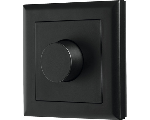 Svart ljusdimmer för väggmontering