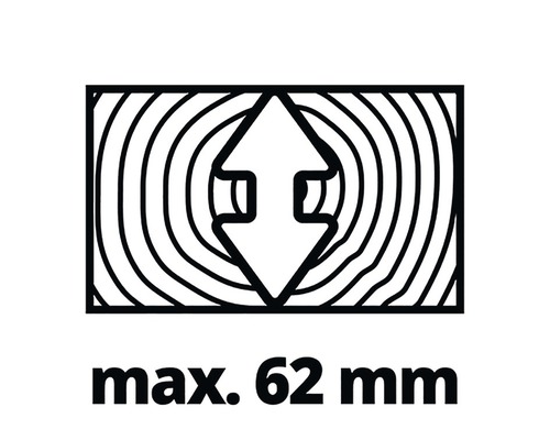 Maximal trä tjocklek 62 millimeter
